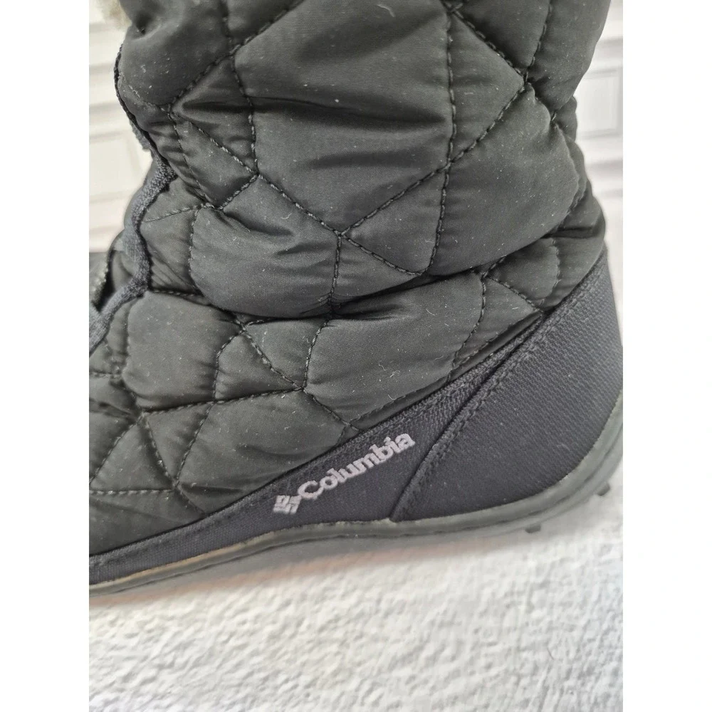 Columbia Minx Mid II Black Waterproof Quilted Insulated Snow Boots Womens 10.5